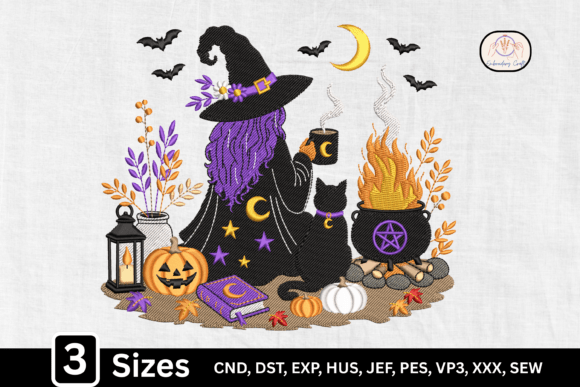 Cozy Autumn Fall Halloween Witch
