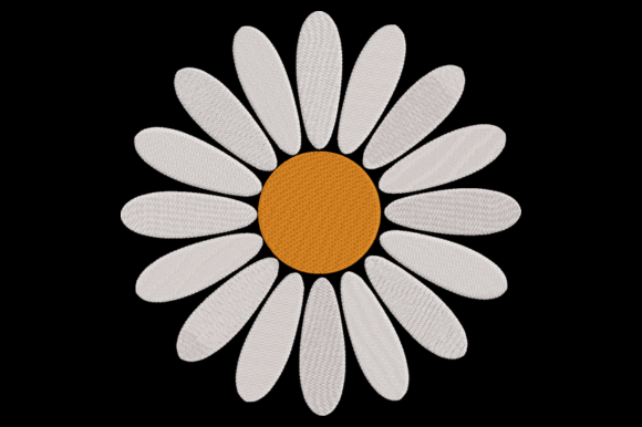 Daisy Flower Embroidery Design