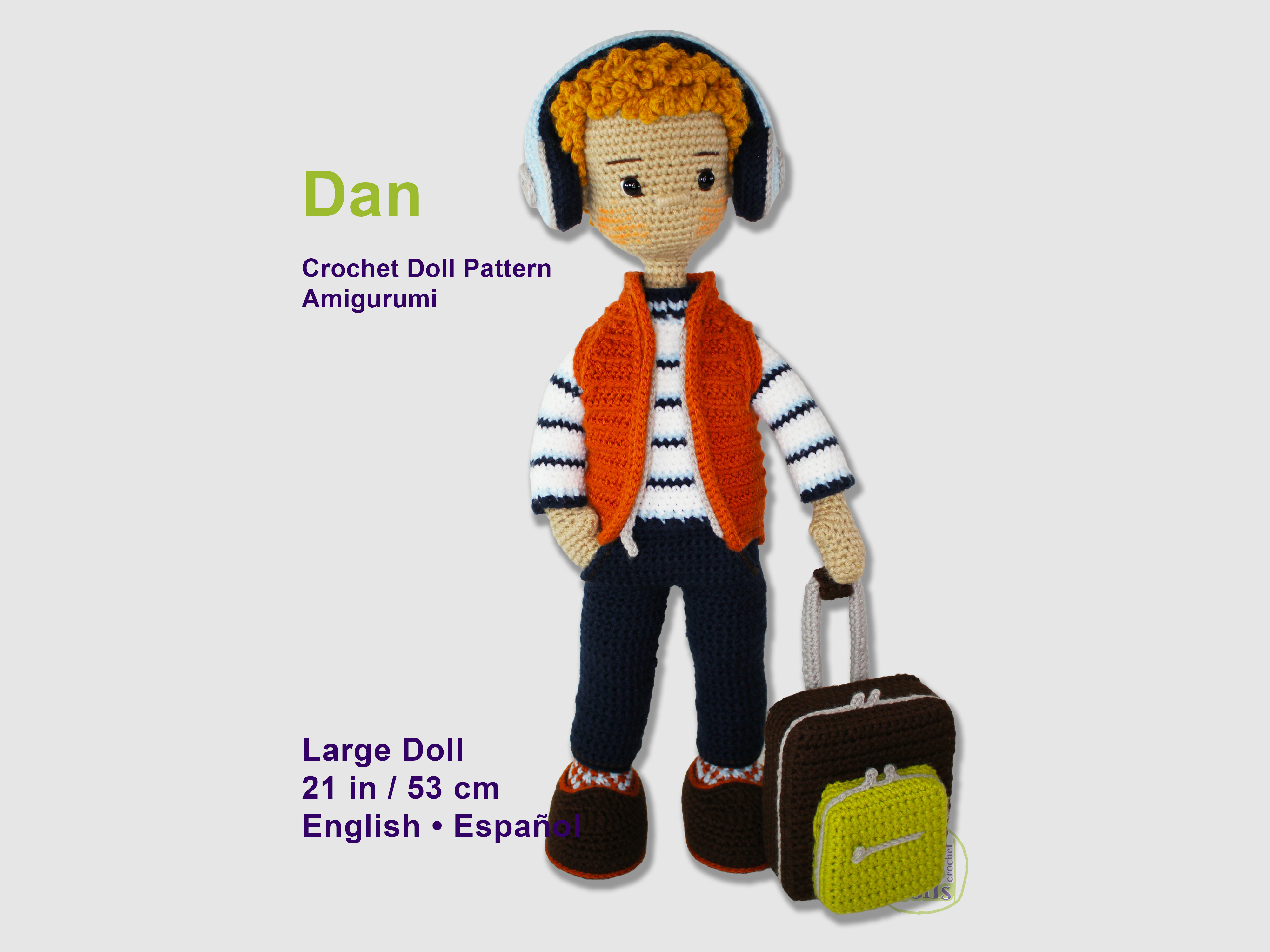 Dan Large Crochet Doll Pattern