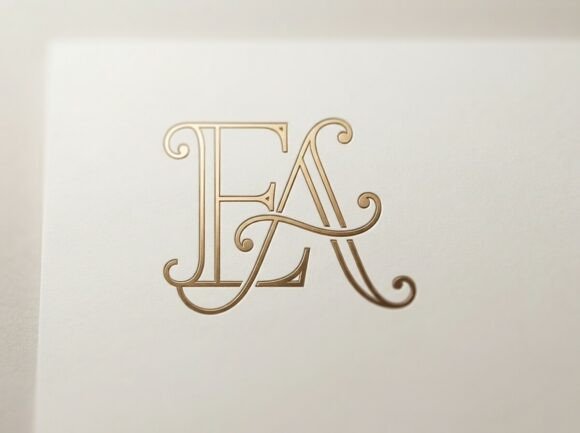 Elegant EA Monogram Logo Design