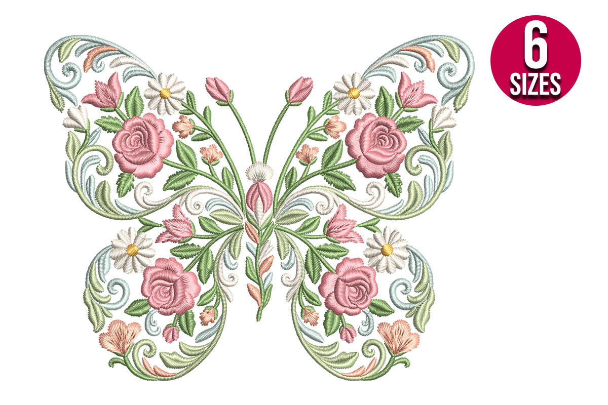Elegant Floral Butterfly