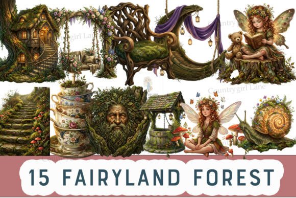 Fairyland Forest Clipart PNG | Fantasy