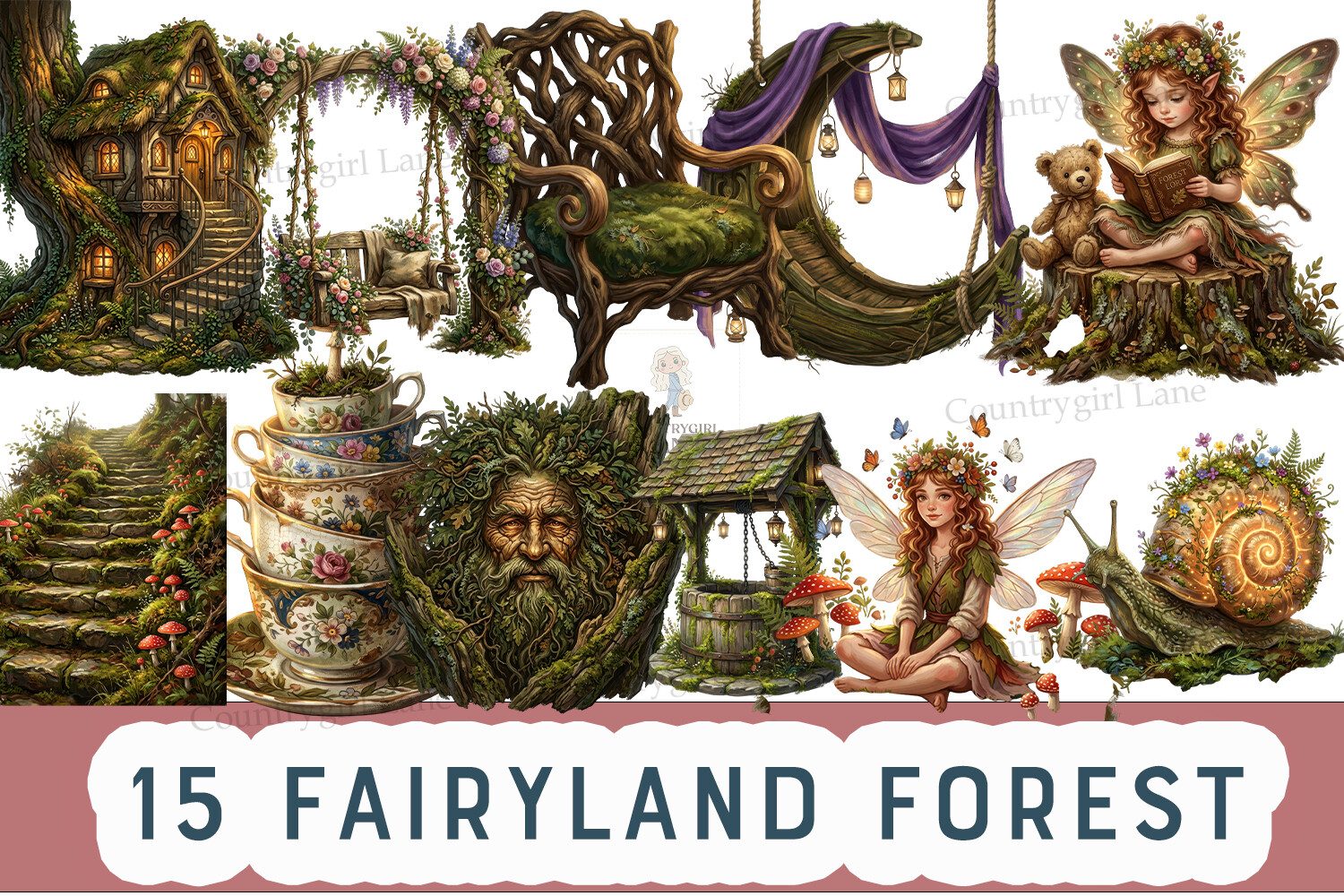 Fairyland Forest Clipart PNG | Fantasy