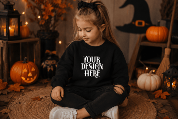 Gildan 18000b Halloween Mockup