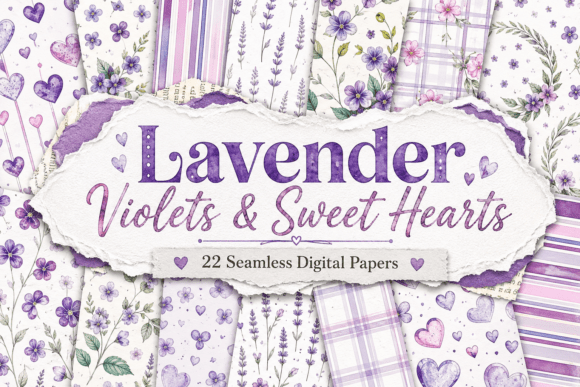 Lavender Violets & Sweet Hearts