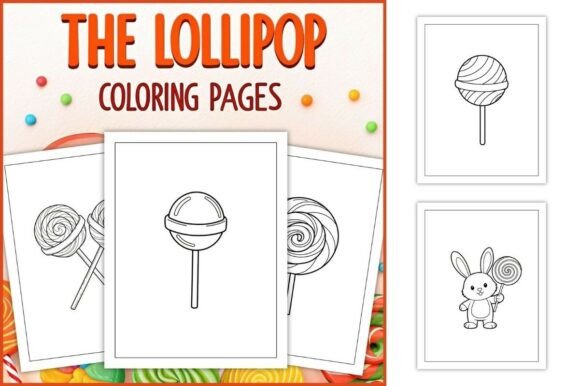 Lollipop Coloring Pages for Kids