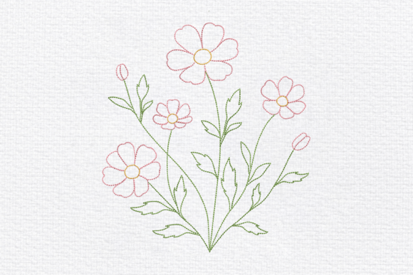 Minimal Wildflower Outline