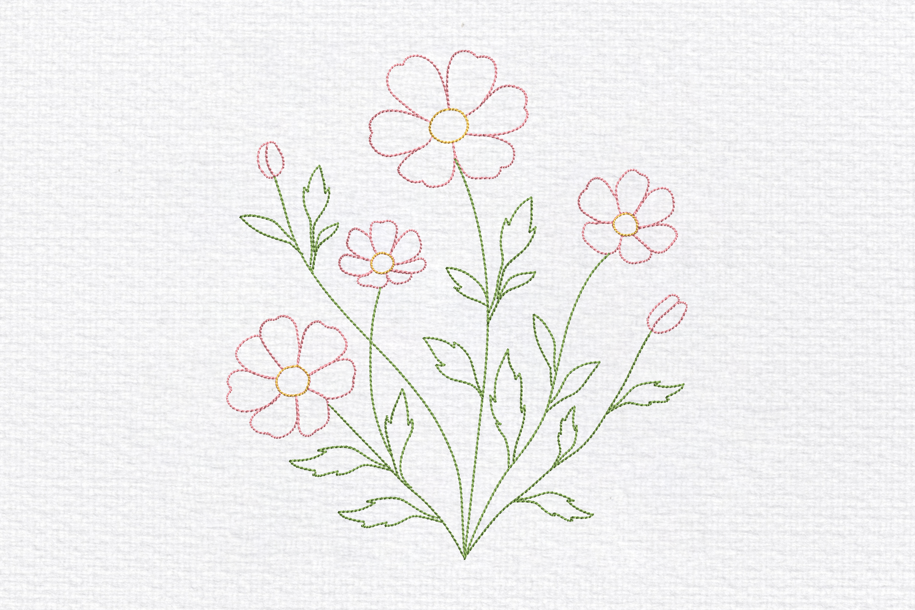 Minimal Wildflower Outline