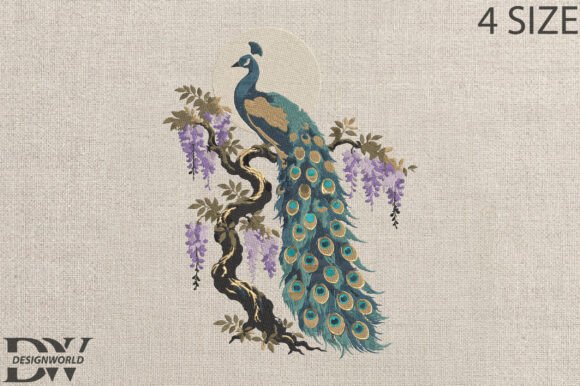 Peacock Embroidery Design