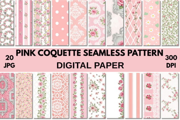 Pink Coquette Seamless Patterns