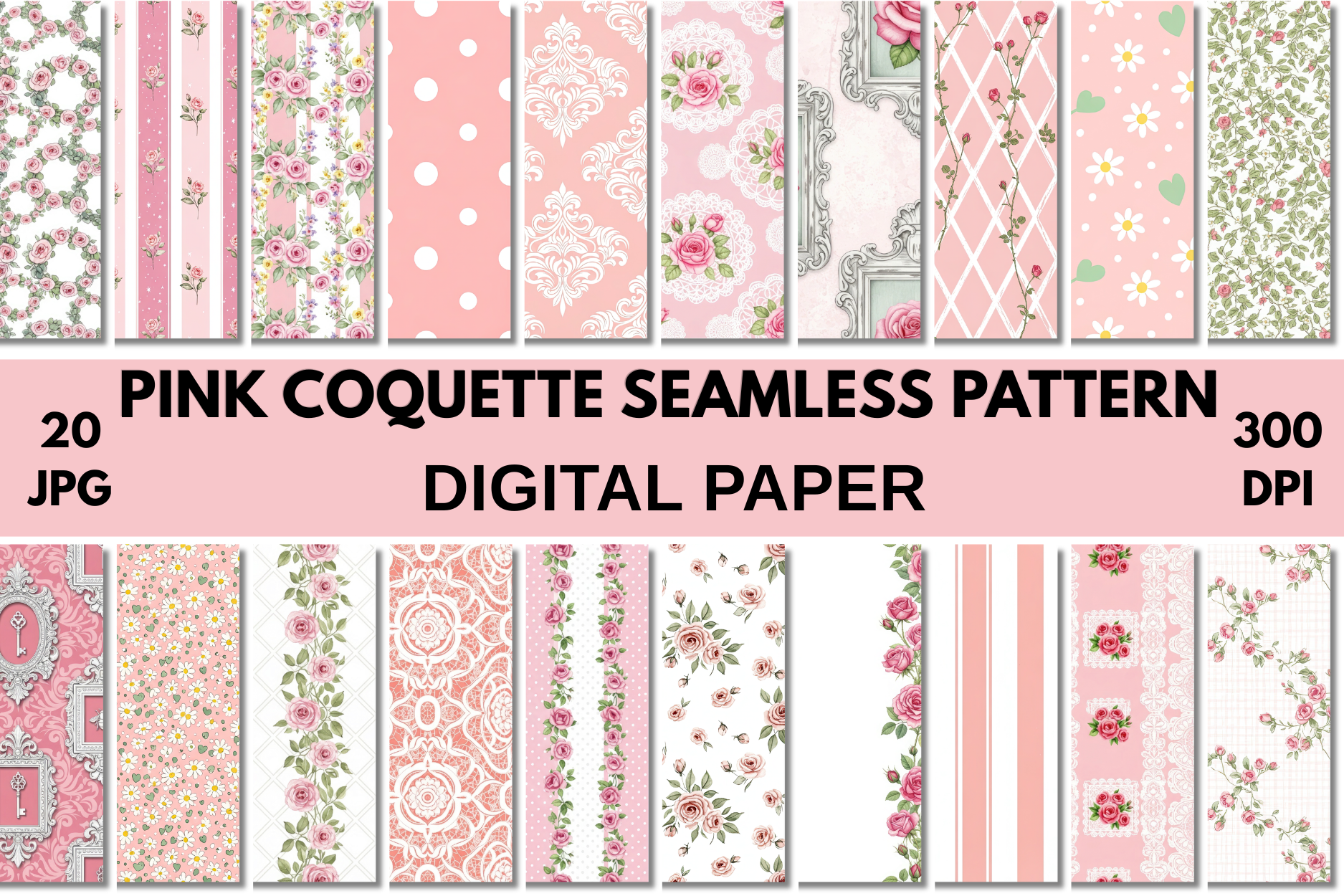 Pink Coquette Seamless Patterns