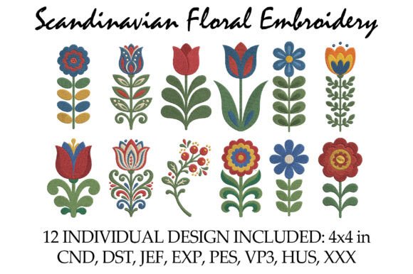 Scandinavian Floral Embroidery