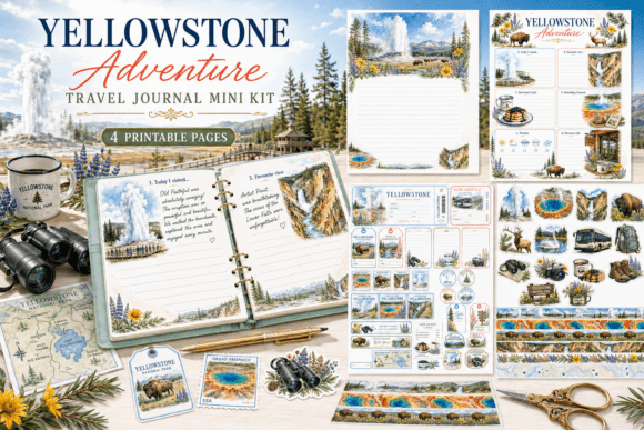 Yellowstone Travel Journal Mini Kit