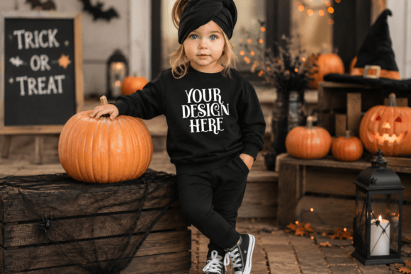 Gildan 18000b Halloween Mockup