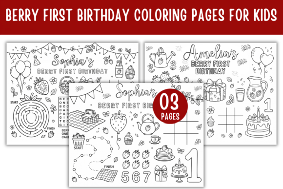03 Berry First Birthday Coloring Pages