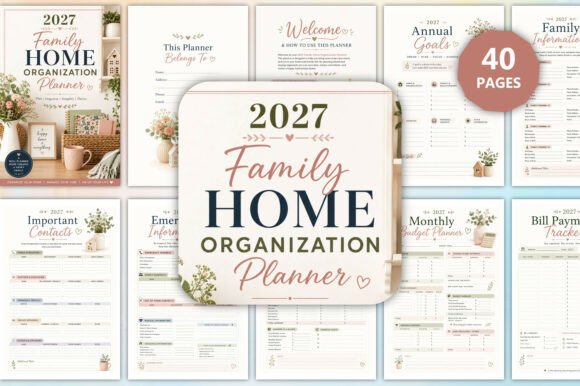 2027 Family Home Organization Planner