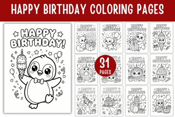 31 Happy Birthday Coloring Pages
