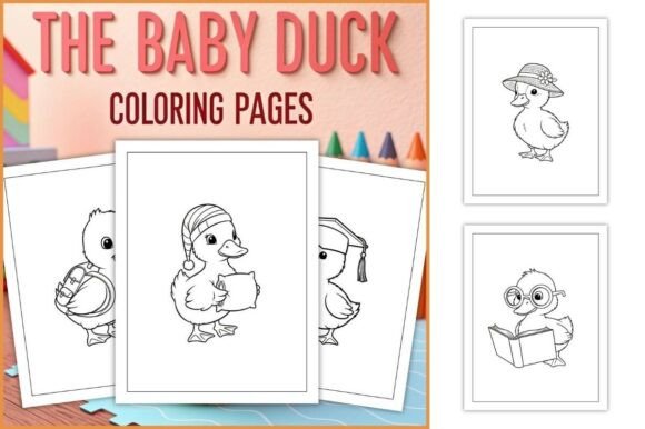 Baby Duck Coloring Pages for Kids