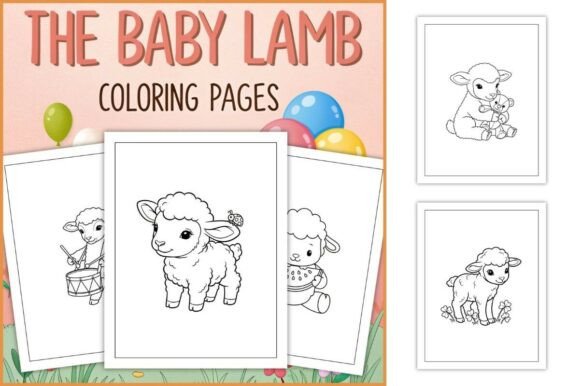 Baby Lamb Coloring Pages for Kids