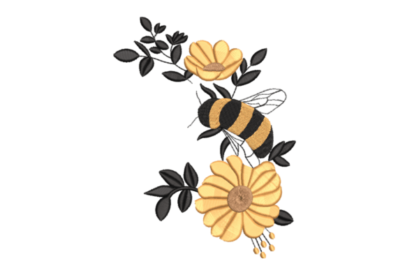 Bee & Yellow Flowers