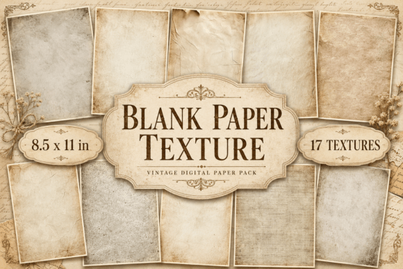 Blank Paper Texture Printable Pack