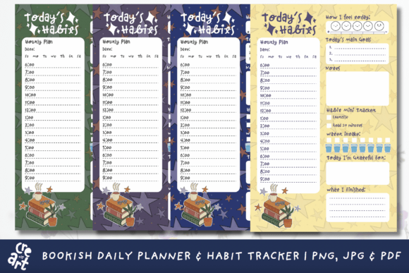 Bookish Daily Planner & Habit Tracker