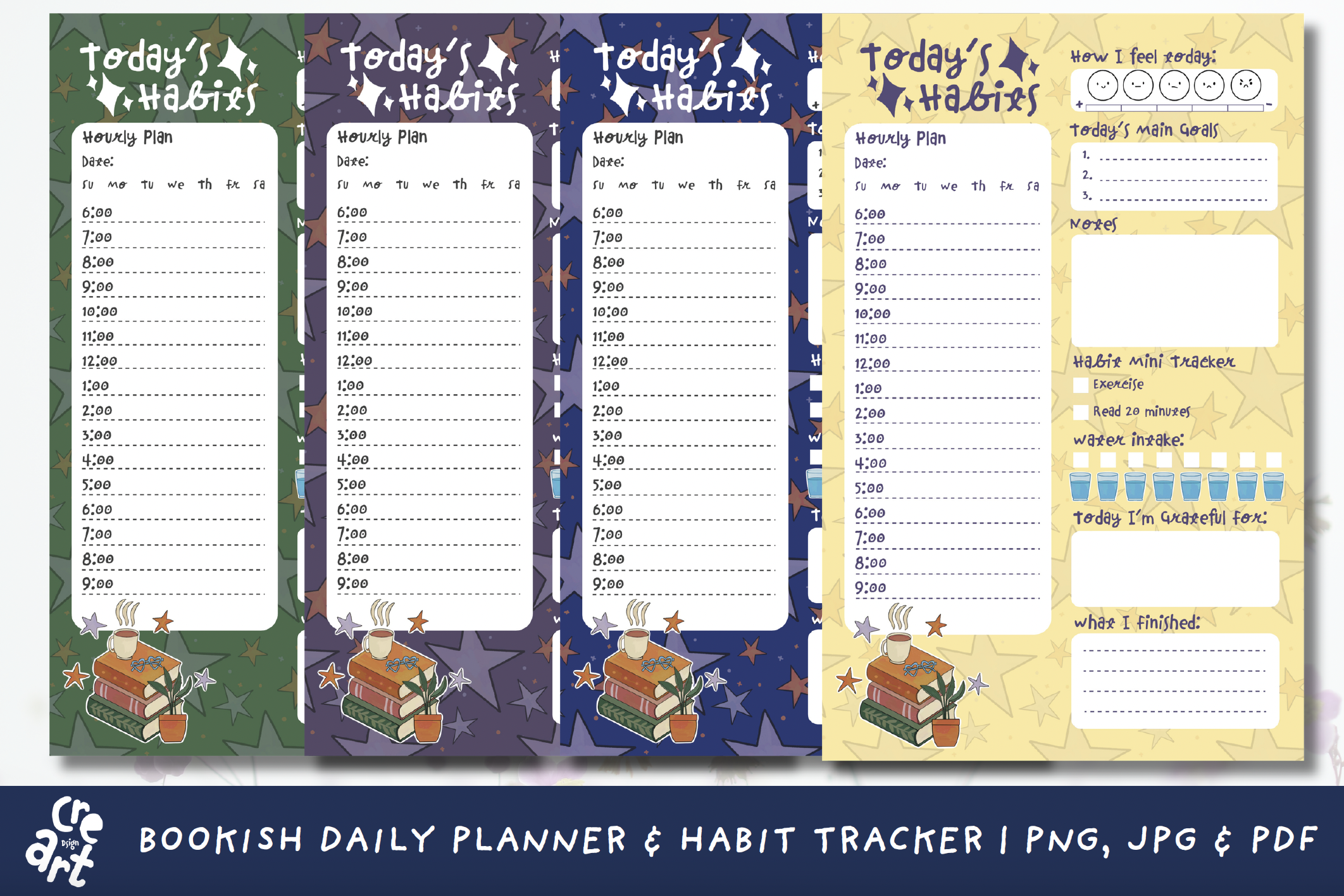 Bookish Daily Planner & Habit Tracker