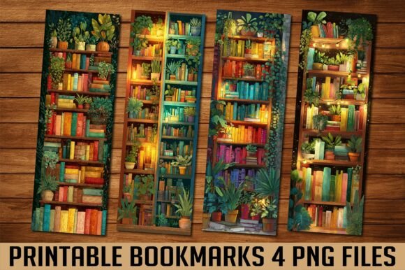 Botanical Plants Bookshelf Bookmark