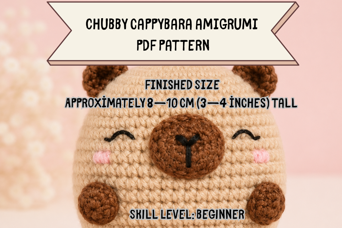 Chubby Capybara Amigrumi Pattern