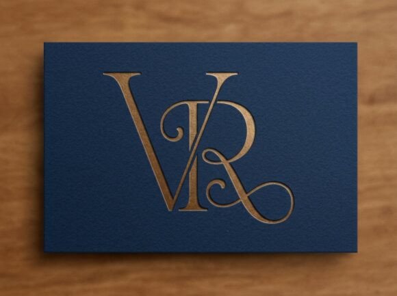 Classic VR Flourished Serif Monogram Log