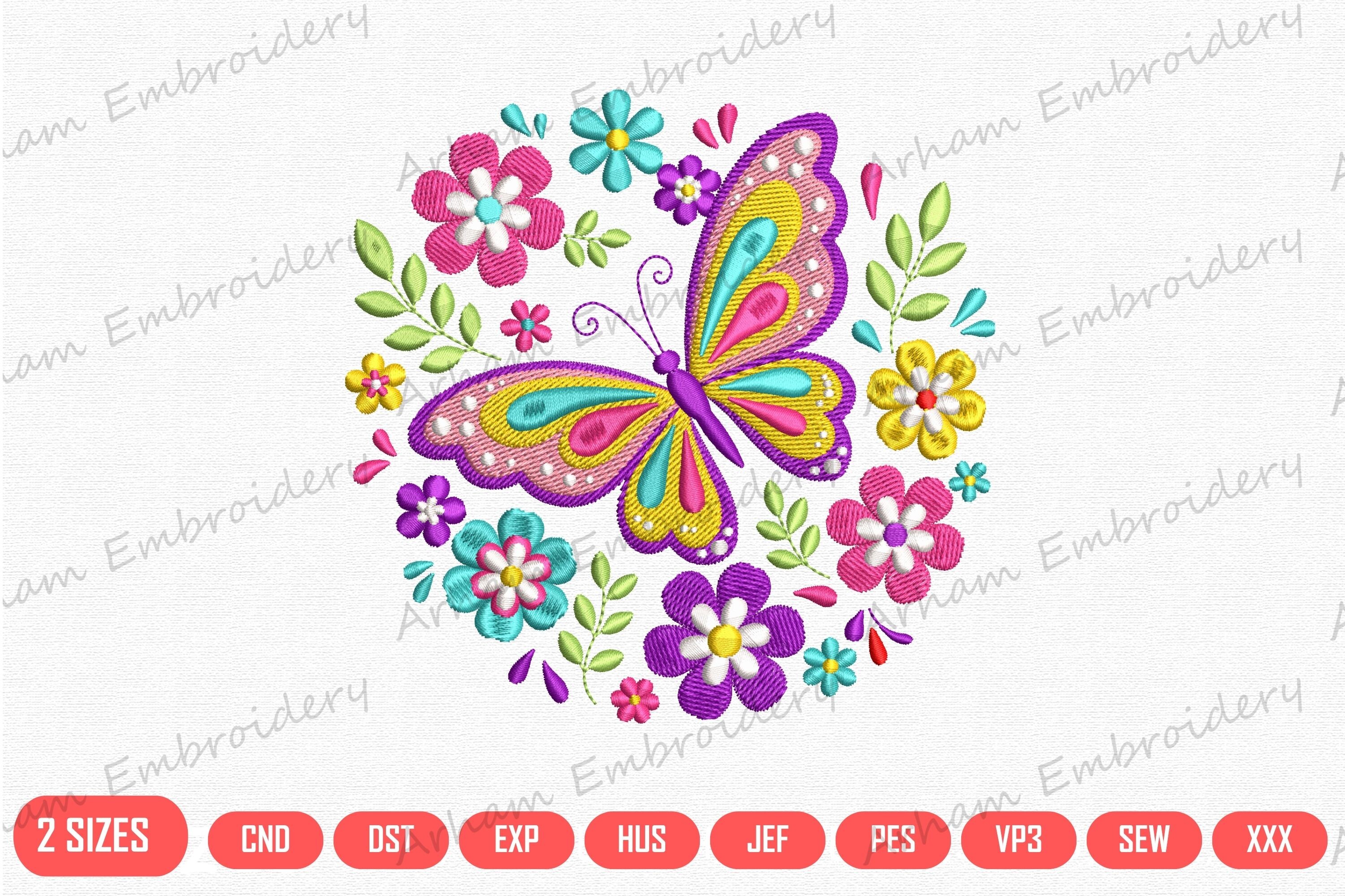 Colorful Floral Butterfly