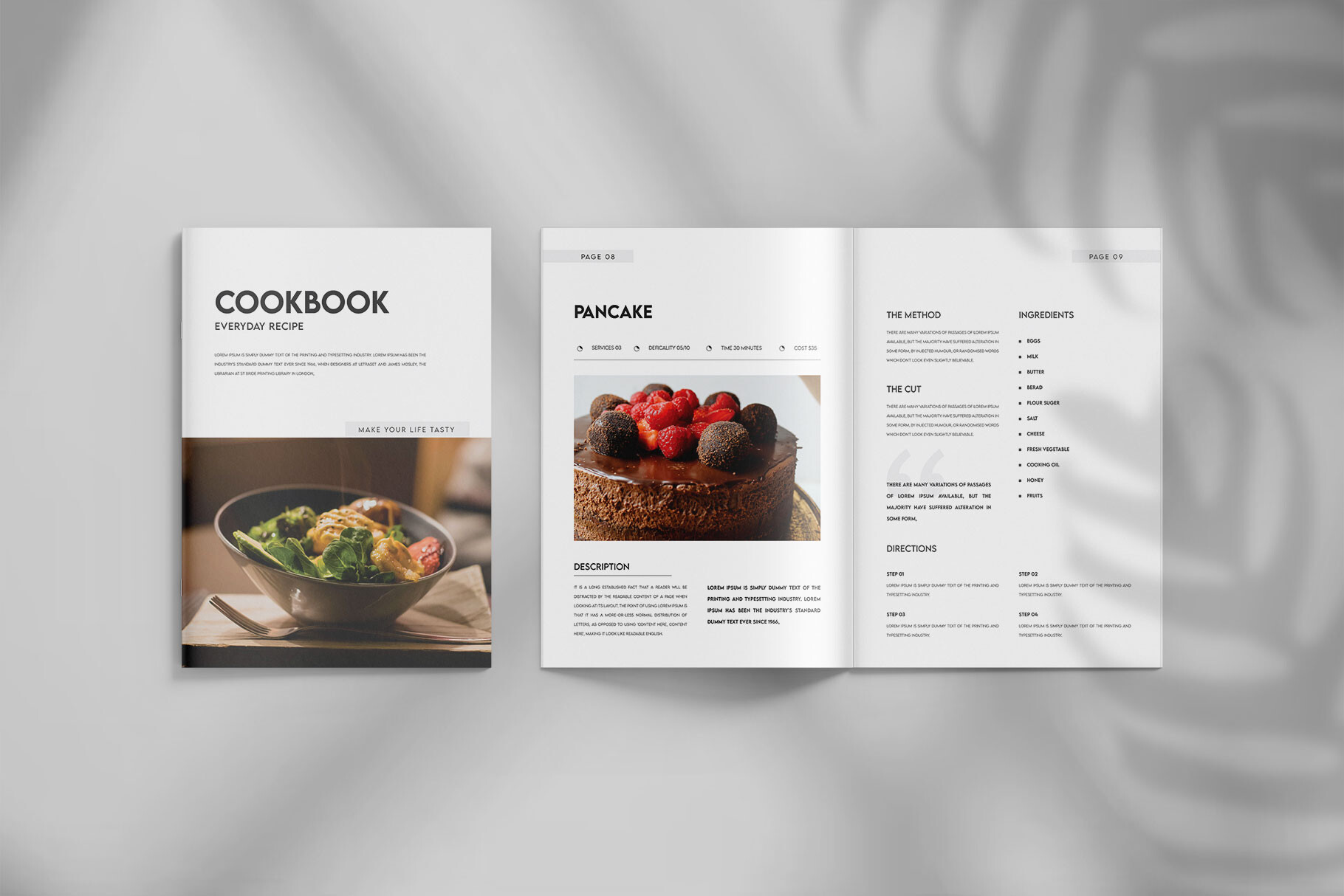 Cookbook Recipe Book Design Template