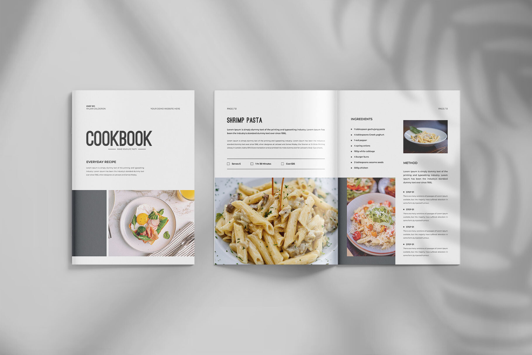Cookbook Recipe Book Design Template