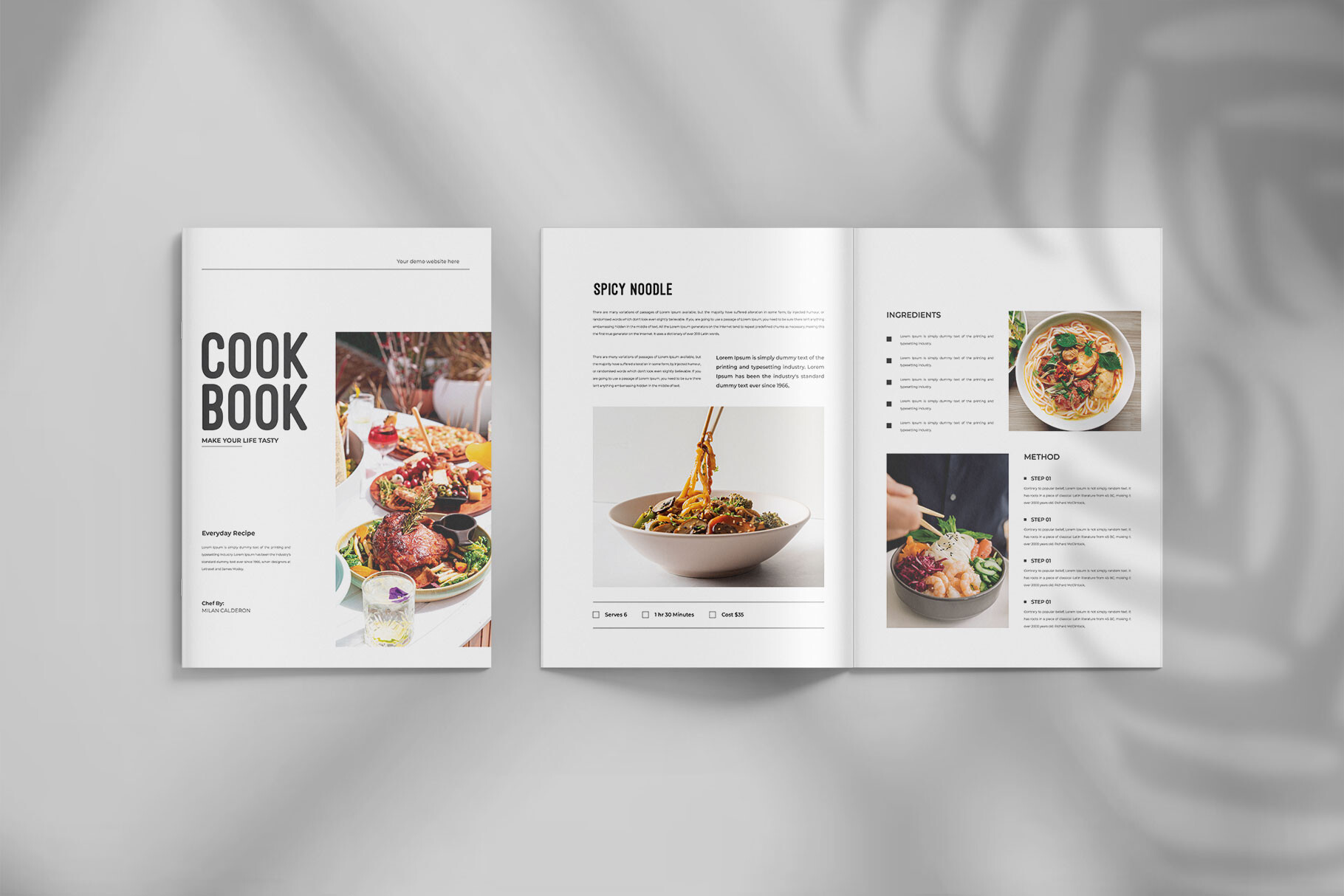 Cookbook Recipe Book Design Template