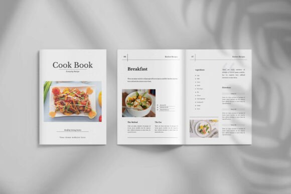 Cookbook Recipe Book Design Template