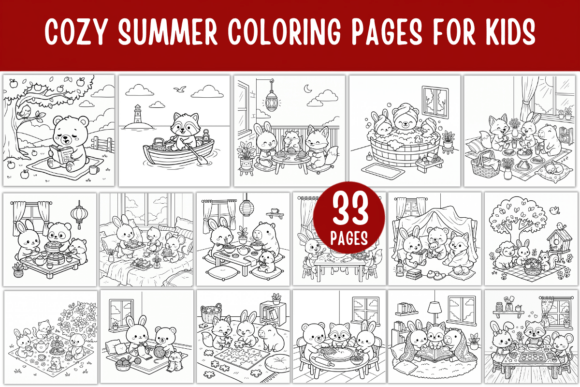 Cozy Kawaii Animal Coloring Book Kids