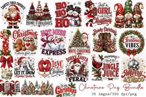 Cute Christmas PNG Bundle
