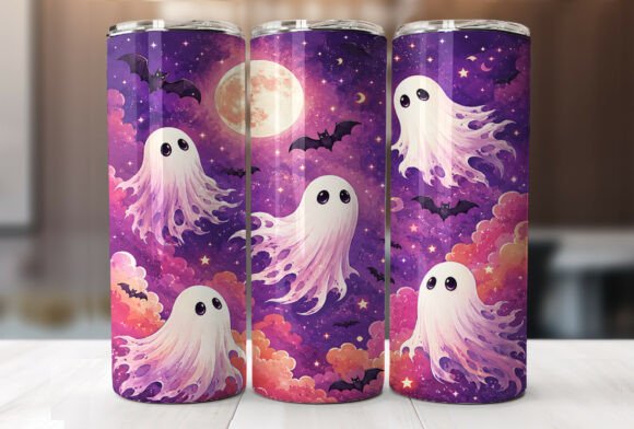 Cute Halloween Ghost Tumbler Sublimation