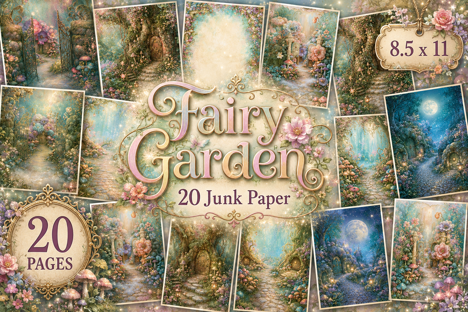 Fairy Garden Junk Journal Pages