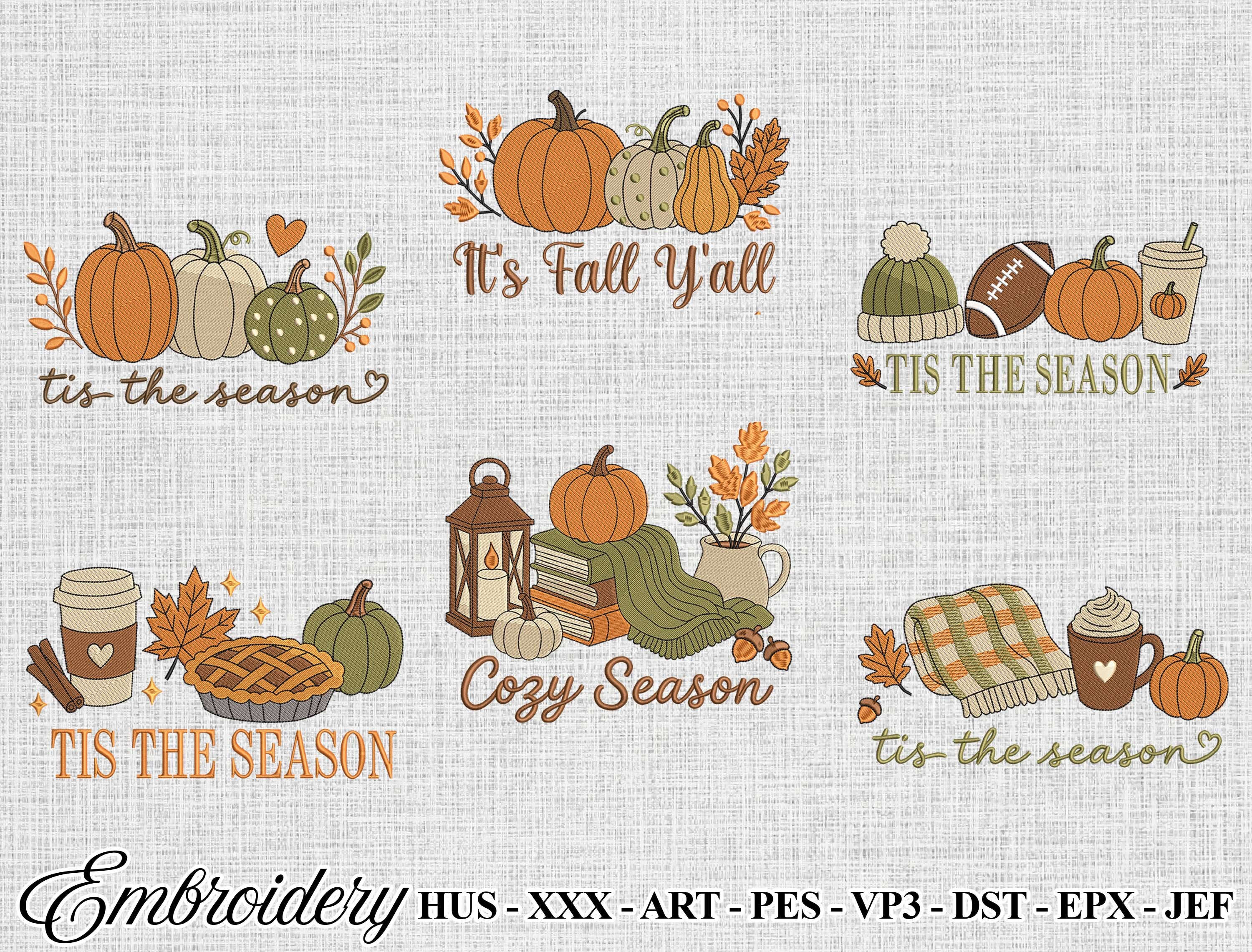 Fall Embroidery Design Bundle