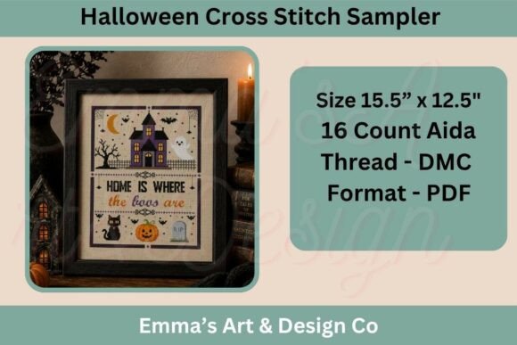 Halloween Cross Stitch Sampler