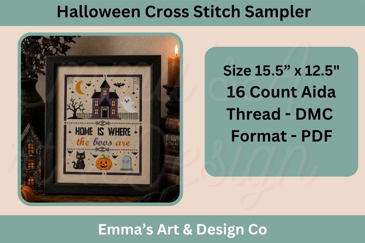 Halloween Cross Stitch Sampler