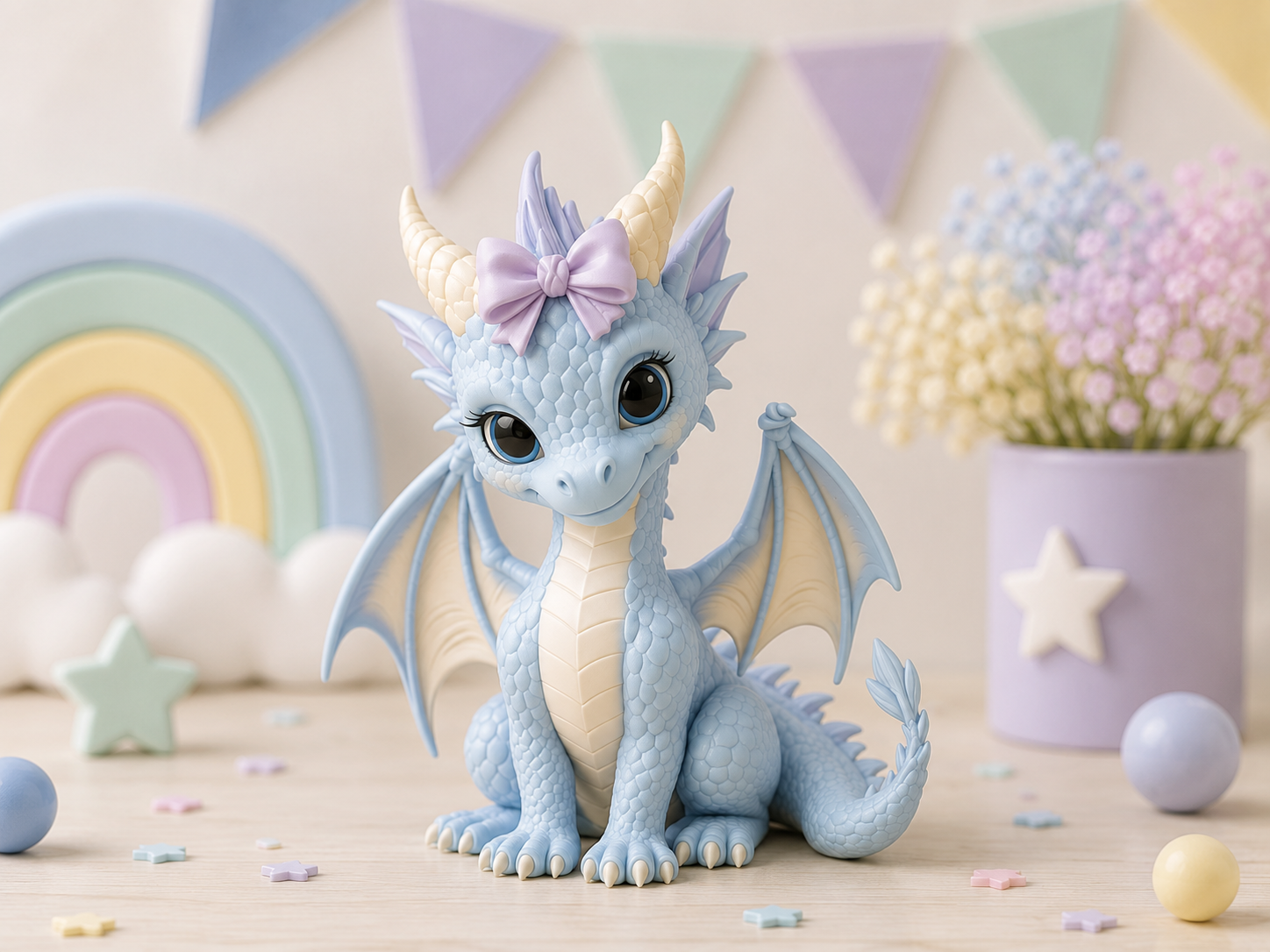 Kawaii Baby Dragon Figurine STL | Cute 3D Print Model - Image 4