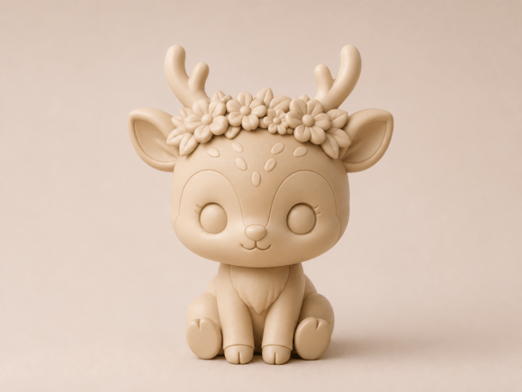 Kawaii Baby Reindeer Figurine STL | Cute 3D Print Model - Image 3