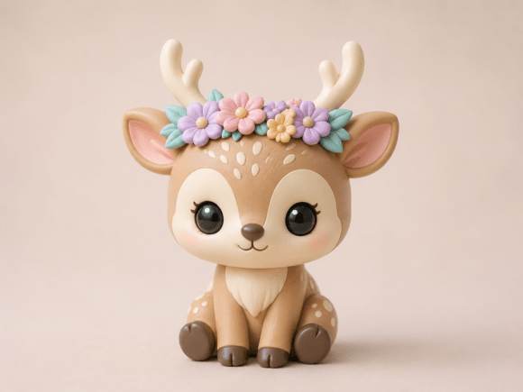 Kawaii Baby Reindeer Figurine STL | Cute 3D Print Model - Image 4