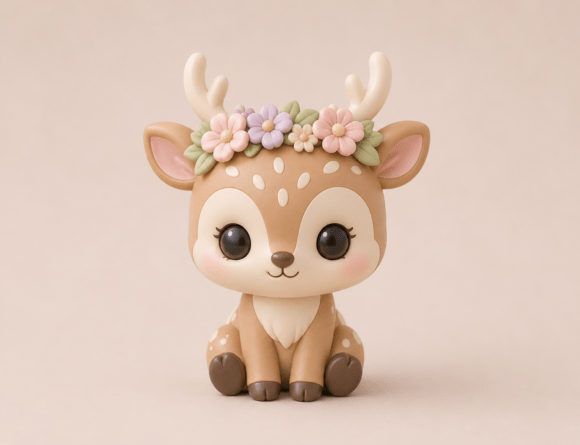 Kawaii Baby Reindeer Figurine STL | Cute 3D Print Model - Image 5