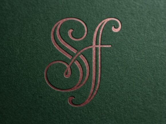 Luxe SF Ribbon Monogram Logo