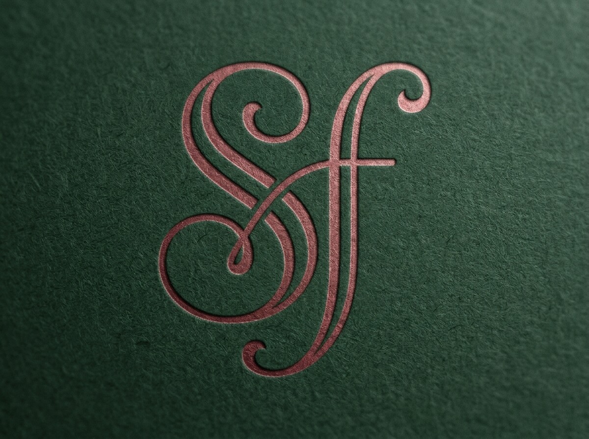 Luxe SF Ribbon Monogram Logo