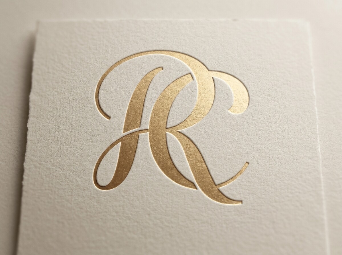 Modern RC Interlocked Monogram Logo