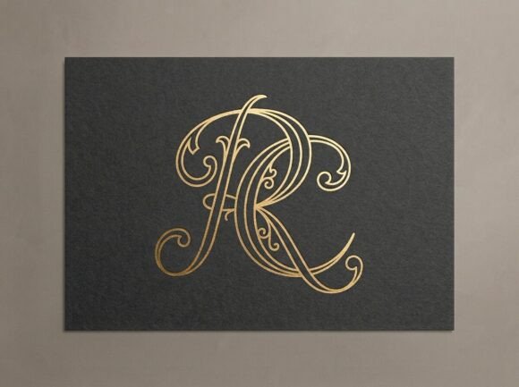 Ornate RC Calligraphy Monogram Logo